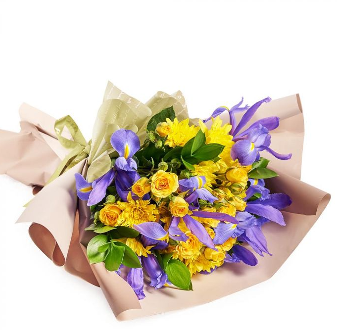 Luminous Lavender Iris Bouquet