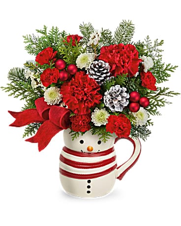 SEND A HUG FROSTY STRIPES BOUQUET