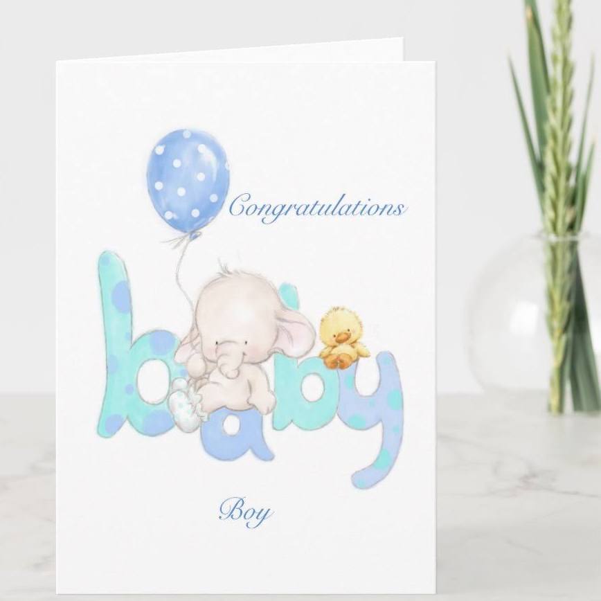 Baby boy card