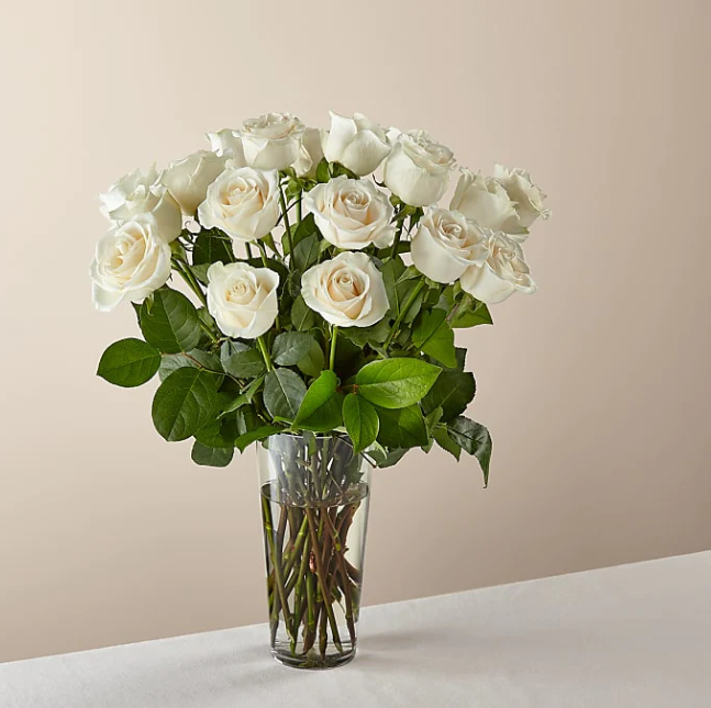 Long Stem White Rose Bouquet