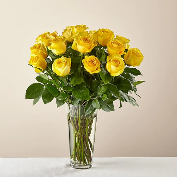 Long Stem Yellow Rose Bouquet