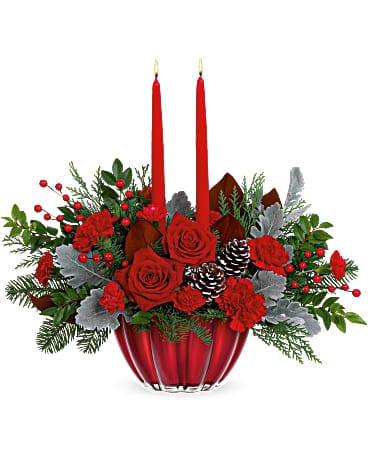 CRIMSON ROSE CENTERPIECE