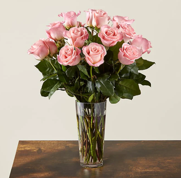 Long Stem Pink Rose Bouquet