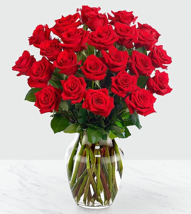 24 Stems Red Rose Arrangement