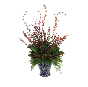Evergreen Arrangement in Vase