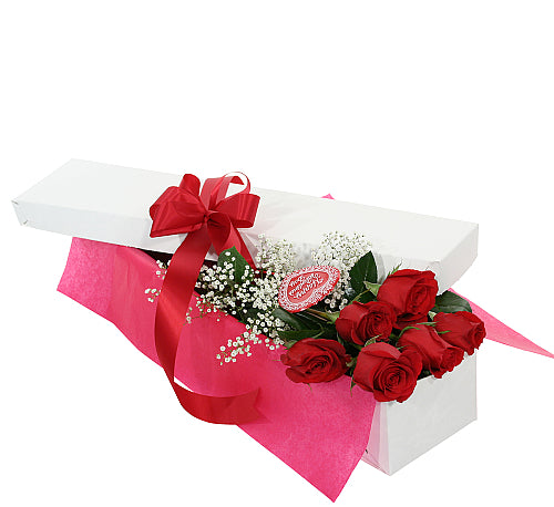 Point Roses Deluxe Six Red Roses, Boxed – PointRoses