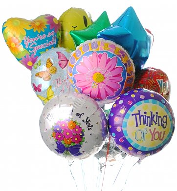 B0004-10mix Mylar balloons