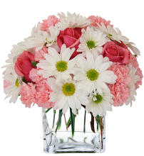 Soft Pink and White Flowers Arrangement